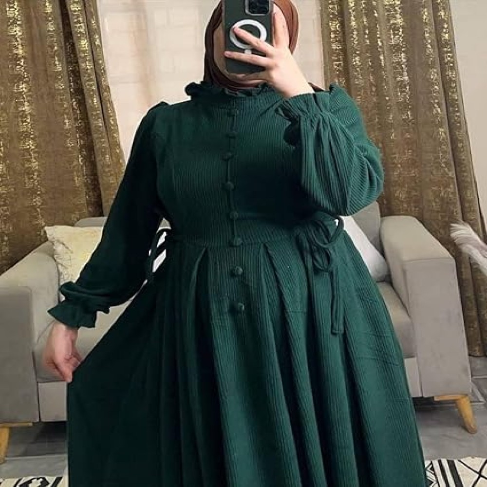 Women's casual winter dress for veiled women